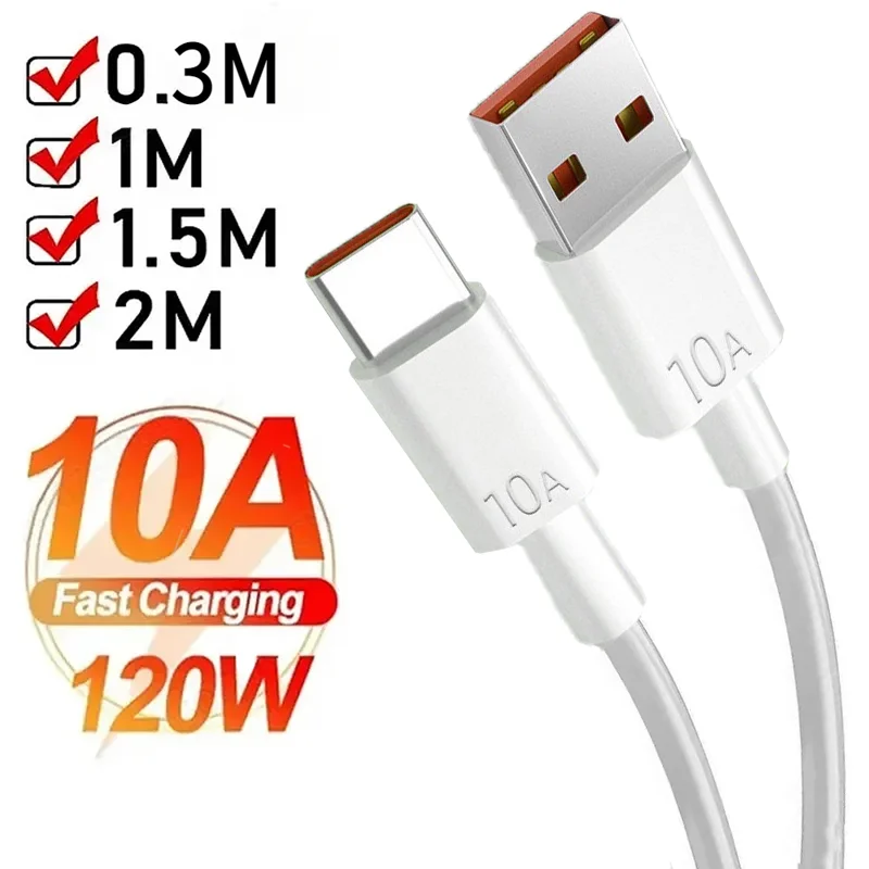 안드로이드 120W 10A USB to 타입 C 케이블 초고속 충전 케이블 화웨이 P40 아너 데이터 케이블 샤오미 레드미용 0.3/1M/1.5M/2M