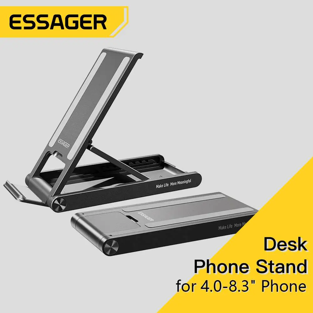 Essager 범용 데스크탑 휴대 전화 홀더 스탠드 iphone14 13 Pro Max iPad Xiaomi 접이식 데스크 브래킷 휴대용 스탠드 New