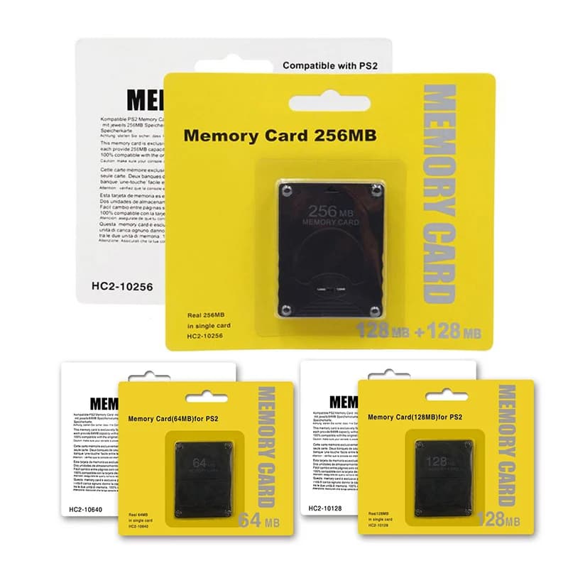 PS2용 Sony Playstation용 Micro SD에 적합한 프리미엄 64 128 256MB 메모리 카드 확장