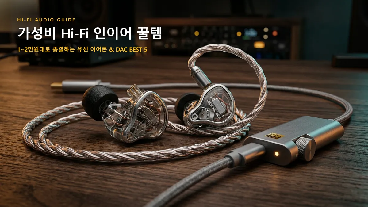 알리익스프레스 가성비 유선 이어폰 Hi-Fi 입문 BEST 5: 1~2만 원대로 종결하는 차이파이 인이어 & 꼬리DAC 완벽 가이드