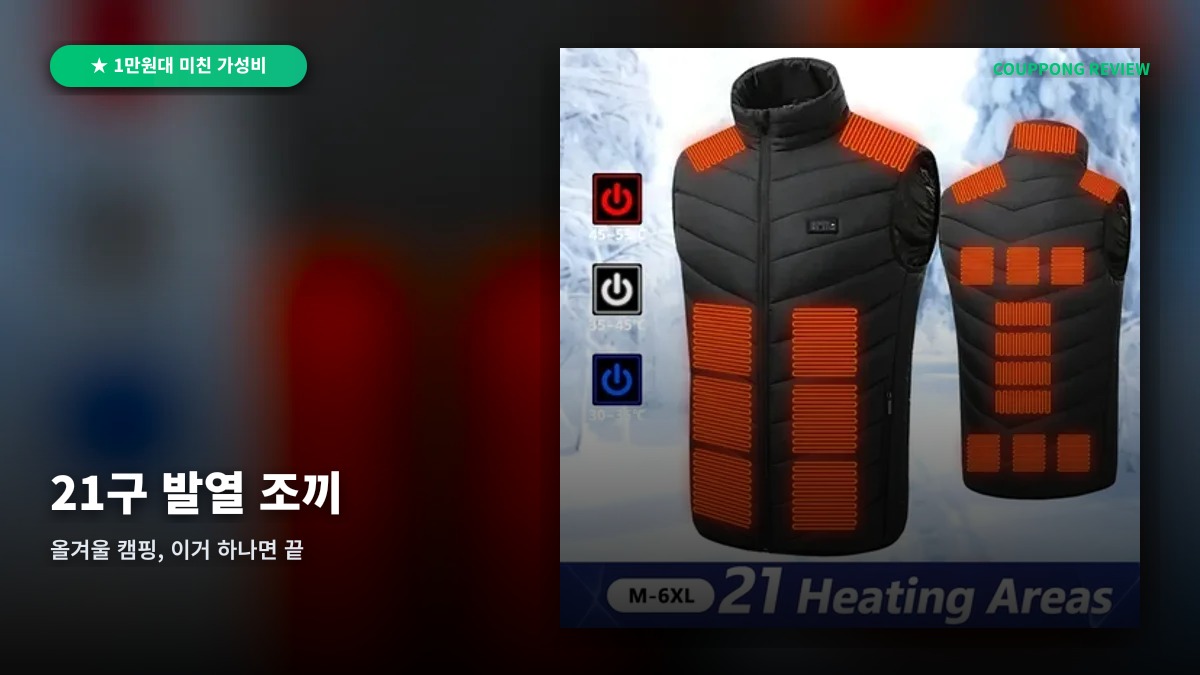 알리익스프레스 21구 발열 조끼 리얼 후기, 겨울 캠핑 필수템