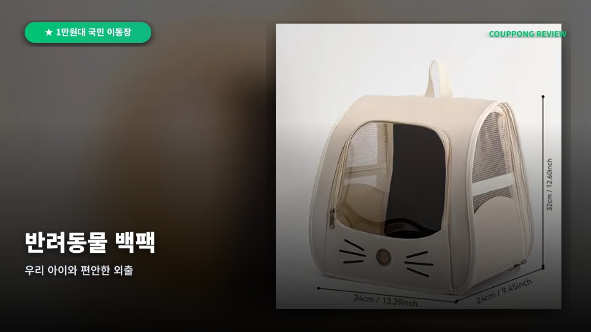 가성비 최고 반려동물 백팩, 강아지 고양이 이동장 후기