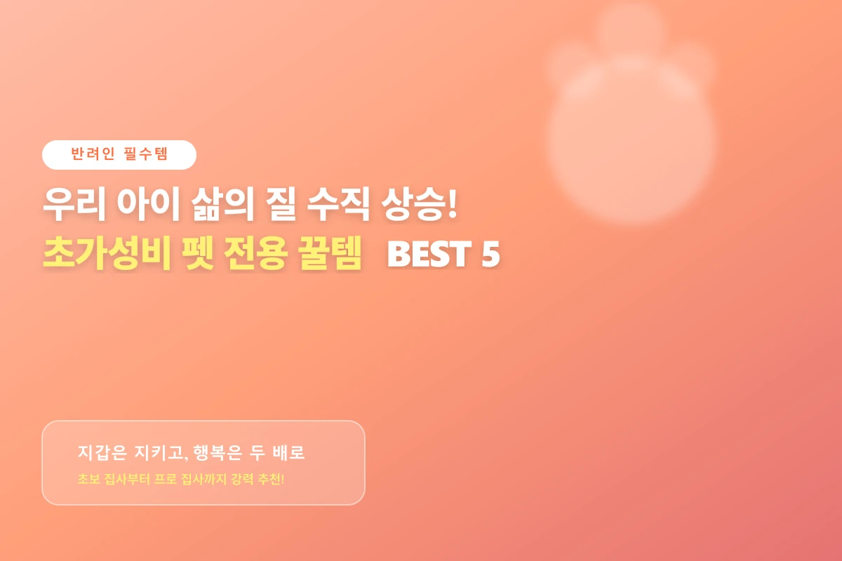 초보 집사를 위한 필수템! 우리 댕냥이 삶의 질 200% 상승하는 알리 펫 용품 BEST 5