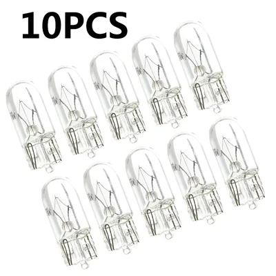 10 X 흰색 T10 W5W 501 194 명확한 신호 램프 유리 12V 5W 따뜻한 흰색 W2.1x9.5d 단일 필라멘트 자동차 전구 자동 조명