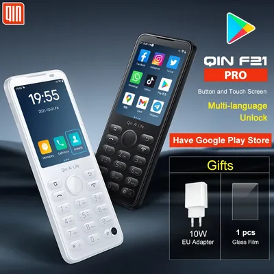 새로운 Qin F21 Pro 스마트 터치 스크린 전화 Wifi +2.8 인치 3GB + 32GB / 4GB 64GB 블루투스 5.0 480*640 글로벌 Verison 전화