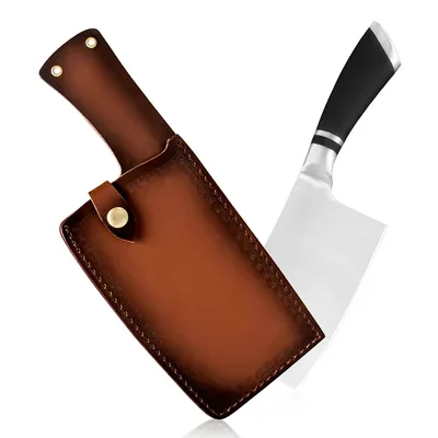 주방 요리사 식칼 도마 칼 칼집 가죽 슬라이스 블레이드 가드 보호 케이스 커버 캠핑 사냥 여행 칼집 도구