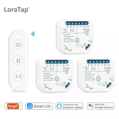 Tuya 스마트 라이프 커튼 스위치 모듈 원격 제어 블라인드 롤러 셔터 RF + WIFI App 타이머 Google 홈 Aelxa Echo 스마트 홈
