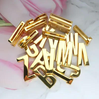 10개입 30mm 슬라이드 레터 플레인 골든 컬러 영어 알파벳 A-Z DIY 손목밴드 팔찌 애완동물 목걸이 쥬얼리 제작용