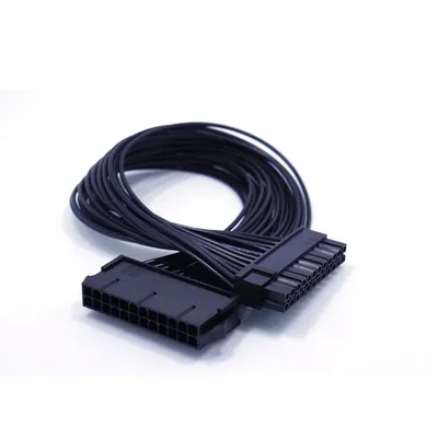 암 마더보드 PSU 전원 공급 장치, 수-암 24 핀 PSU 익스텐션 케이블 메인보드 어댑터, 18AWG ATX 24(20 + 4) 핀, 32cm