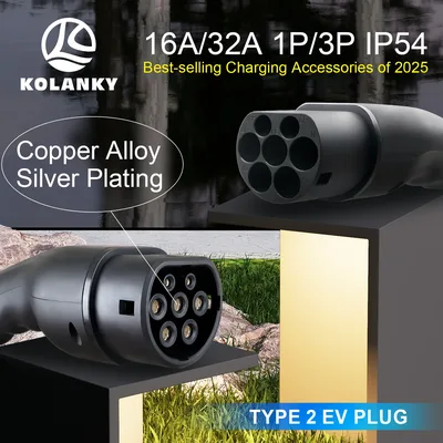 3.6KW 7.2 11 22KW 남성 유형 2 EVSE 여성 총 EV 충전기 자동차 플러그 IEC 62196 변환기 16A 32A 전기 자동차 충전소