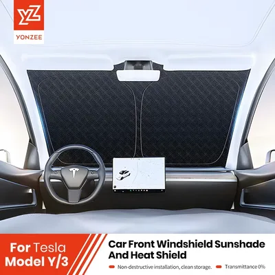 YZ For Tesla Model Y 3 Highland Juniper 2021-2025 자동차 차양 앞 창 그늘 바이저 유리 지붕 채광창 UV 보호