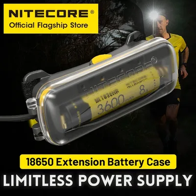 NITECORE 18650 확장 배터리 케이스 NU40 NU43 NU50 헤드램프 트레일 런 하이킹용 리튬 이온 배터리 충전기 무제한 보조베터리