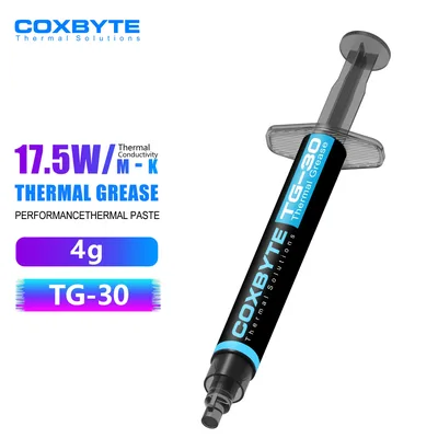 Coxbyte 열 그리스 TG-30 주사기 방열 실리콘 페이스트, CPU 프로세서 비디오 GPU 냉각 열 복합 그리스