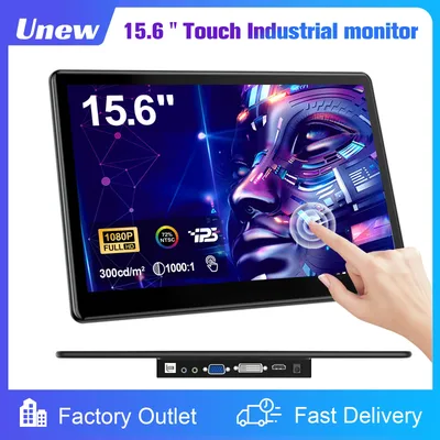 15.6인치 터치 모니터 디스플레이 1080P FHD 1920X1080 두 번째 모니터 디스플레이에 적합 VGA USB AV HDMI 비디오 입력 지원