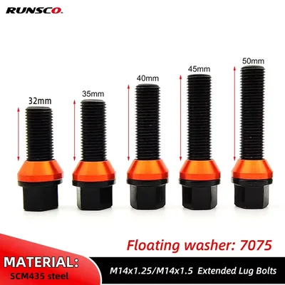 M14x1.5/M14x1.25 10 개/대 BMW Audi 범용 너트 스터드 나사 용 자동차 휠 러그 볼트 나사 12.9