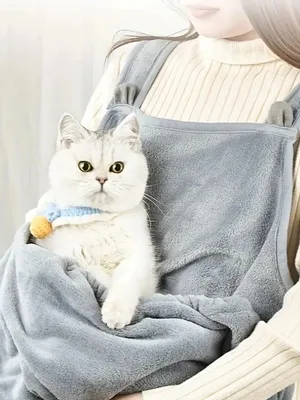 작은 고양이와 개를 위한 아늑한 애완동물 캐리어 앞치마 - 야외 겨울 여행에 적합 - 가슴 가방과 고양이 잠자는 기능이 있음