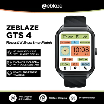 새로운 Zeblaze GTS 3 음성 통화 스마트 시계 초대형 2.03인치 HD 화면 24H 건강 모니터 100개 이상의 스포츠 모드 200개 이상의 시계 모드