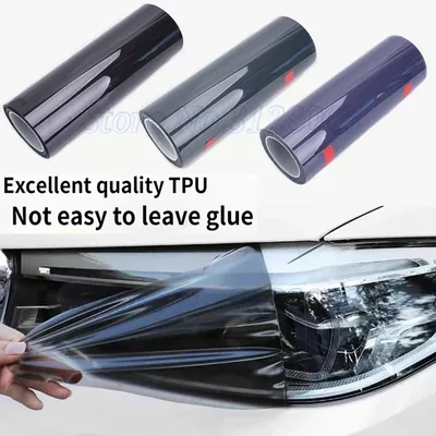 자기 치유 Tpu Ppf 헤드 라이트 필름 안티 스크래치 보호 연기 검은 자동차 램프 색조 필름 Audi Bmw Tesla 장식 스타일링