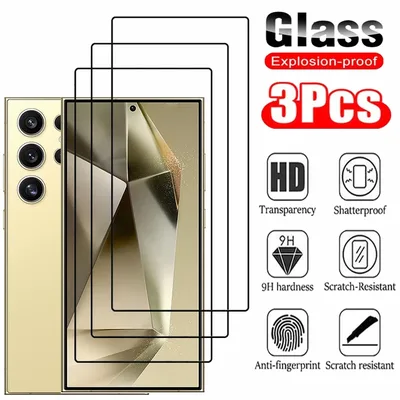 강화 유리 용 Samsung Galaxy S26 S25 S24 Ultra 화면 보호기 A17 A27 A37 A57 전면 유리 S 24 Ultra Screen Protector A56 A36 A26 A16 A55 A54 A53 A35 휴대폰 보호 필름