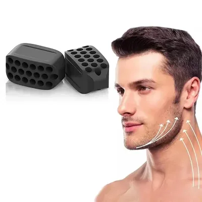 2PCS 실리콘 턱 운동기 페이셜 토너 & Jawline 피트니스 볼 넥 토닝 장비 얼굴 미용 도구 이중 턱 운동기