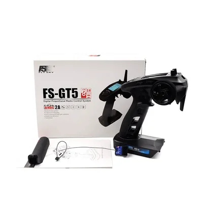 FlySky FS-GT5 FS GT5 2.4G 6CH RC 라디오 송신기, FS-BS6 6CH 리시버, RC 차량 크롤러 자동차 보트 탱크 장난감 레이싱