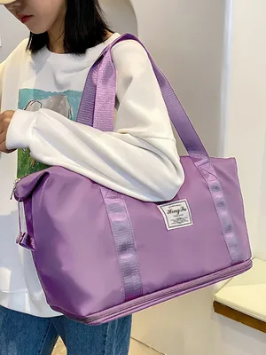 UNIXINU 운반 여행 더플 백 나일론 방수 스포츠 체육관 토트 백 여성용 대용량 보관 수하물 핸드백