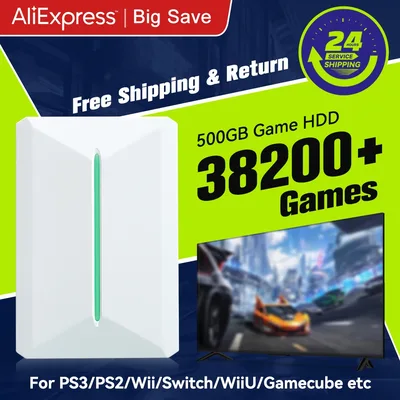 Retrobat & Playnite 레트로 게임 콘솔 38200+ Retro/AAA/PC 게임이 포함된 PC/노트북용 PS3/PS2/Switch/Wii/WiiU용 500GB 게임 HDD