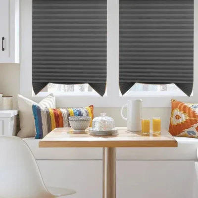 1Pc 자체 접착 Pleated 블라인드 욕실 발코니 음영 침실 거실 발코니에 대한 절반 정전 Windows 커튼