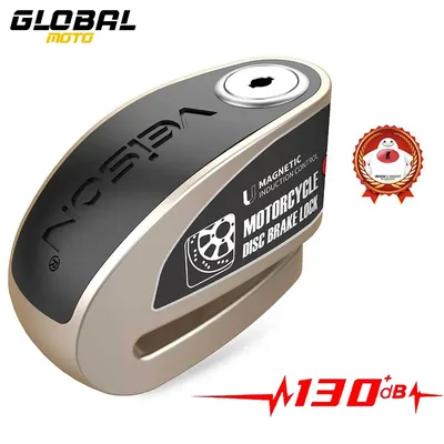 130DB 오토바이 알람 잠금 자전거 디스크 잠금 경고 보안 도난 방지 브레이크 로터 자물쇠 디스크 브레이크 잠금 장치 방수