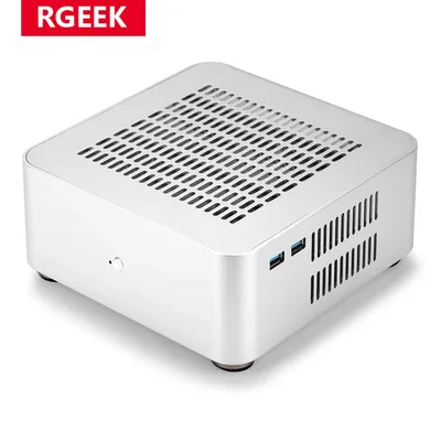 RGEEK L80S 올 알루미늄 섀시 소형 데스크탑 컴퓨터 케이스 PSU HTPC 미니-ITX PC 하우징