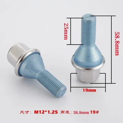 1pc 러그 볼트 휠 허브 나사 Jeep Cherokee Compass Patriot Renegade Grand Commander M12x1.25 Hex 19mm 길이 59mm
