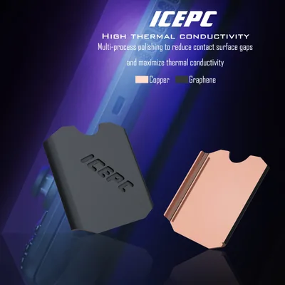 iCEPC 2230 스트림 데크용 히트싱크 NVME 2230 SSD 그래핀 코팅 구리 방열판 교체 수리 키트 포함 열전도 실리콘