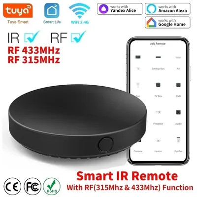 투야 와이파이 IR RF 리모컨 315, 모든 에어컨 TV용, LG 스마트 라이프 앱, 알렉사 호환, 433 MHz 범용