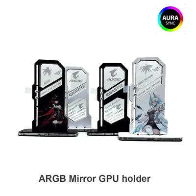 DIY 미러 VGA 홀더 ARGB 게이머 캐비닛 5090 5080 수직 GPU 브래킷 지지대 잭 AURA Sync PC 액세서리 3090 4070 4090