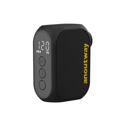 Anoutway AT1 Pro 자전거 무선 타이어 팽창기 용 미니 전기 펌프 (화면 25 분 고속 충전 120PSI 최대 450mAh 배터리 포함)