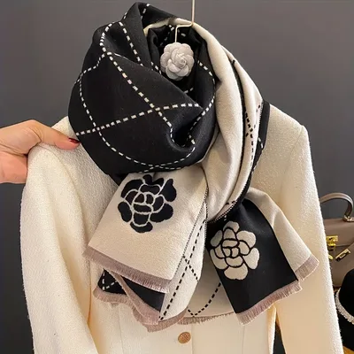 2023 디자이너 캐시미어 스카프 여성 겨울 목도리 및 랩 Hijab 두꺼운 담요 숙녀 긴 Pashmina Echarpe Neckerchief Bufanda