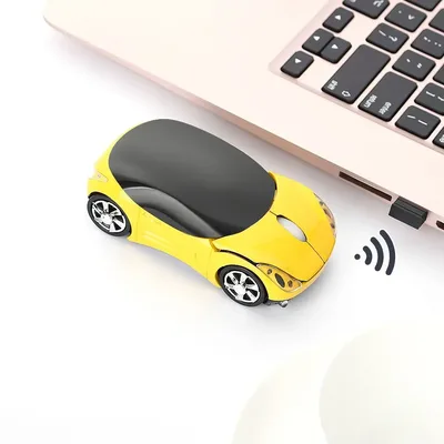 컴퓨터 주변기기 게임용 LED 조명, USB 리시버, 2.4GHz 마우스, 무선 마우스, PC 노트북용 3D 자동차 모양, 신제품