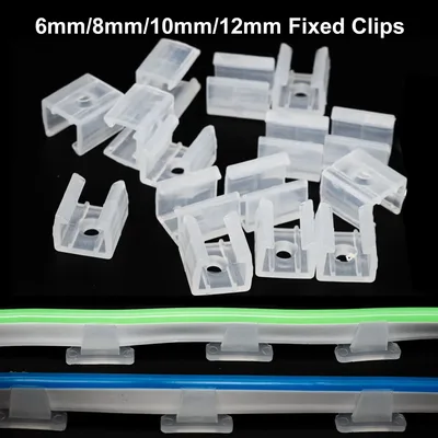 6mm 8mm 10mm 12mm LED 스트립 고정 클립 홀더 커넥터 액세서리 고정 2835 네온 라이트 220V 유연한 COB 플라스틱 버클