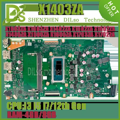 ASUS 노트북 마더보드, X1403ZA, X1603ZA, X1402ZA, X1502ZA, X1602ZA, X1405ZA, X1505ZA, X1605ZA, X1703ZA, X1702ZA 용 메인보드