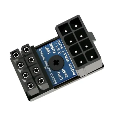 마더보드 CPU 8 핀 전원 커넥터 어댑터, 데스크탑 그래픽 카드 메인보드용, 180 ° 어댑터, 8 핀 파워 스티어링 커넥터