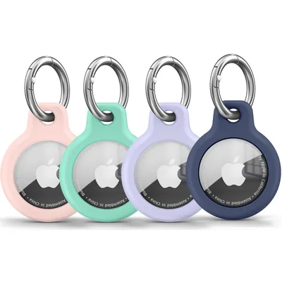 키체인 보호 쉘 트래커 액세서리가 있는 Apple 에어 태그 홀더용 TPU 커버 Apple 에어 태그 케이스용 스크래치 방지 슬리브