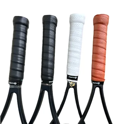 새로운 ZARSIA 천공 PU 가죽 스웨트 밴드 테니스 배드민턴 라켓 오버 그립 내마모성 미끄럼 방지 2/4 PCS