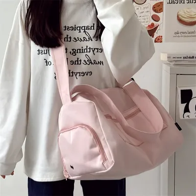여성을위한 대형 크로스 바디 여행 토트 백 2024 캔버스 어깨 메신저 가방 스포츠 요가 Satchels 패션 여성 핸드백