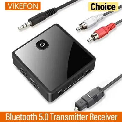 낮은 대기 시간 Bluetooth 오디오 송신기 수신기 3.5mm AUX 잭 광학 SPDIF Hifi 무선 오디오 어댑터 (PC TV 차량용 스피커 용)