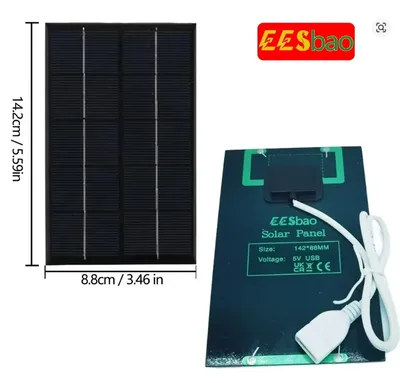 5V USB 태양광 패널 휴대용 방수 야외 하이킹 캠핑용 태양열 충전기 (휴대폰, 보조배터리, 소형 기기용)