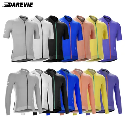 DAREVIE UV 방지 프로라인 사이클링 저지, SPF 50 +, 미끄럼 방지, 남성 사이클링 Maillot, 쿨 테크놀로지, 빠르게 건조되는 여성 의류