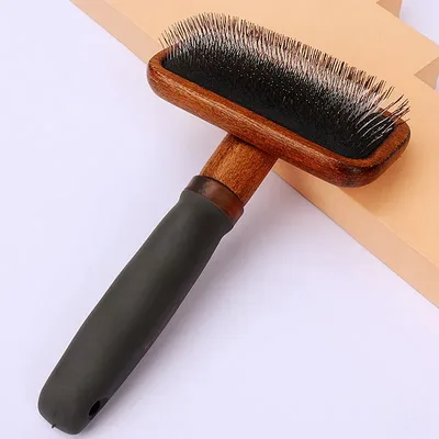 개 빗 애완 동물 헤어 리무버 나무 개 브러시 마사지 고양이 브러시 개 손질 빗 개 긴 머리 청소 애완 동물 용품