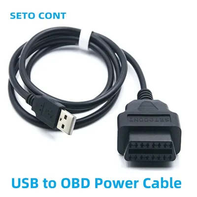 Obd 16 핀 여성 usb 케이블 1 m obd2 변환기 obdii 커넥터 자동 gps 트래커 obd 장치에 대 한 전원 공급 장치 충전 케이블