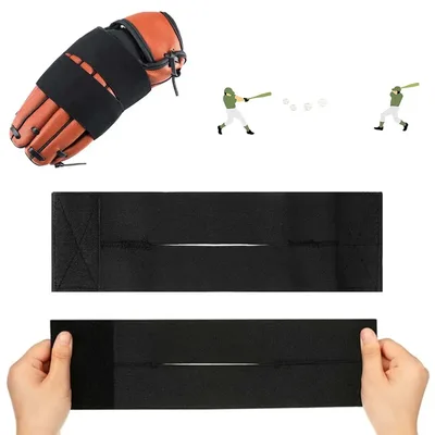 2pcs 소프트볼 장갑 고정 랩 야구 포수 장갑 랩 유연한 이전 및 포켓 셰이퍼 조절 가능한 스트랩