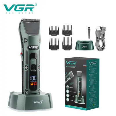VGR V-696 새로운 금속 인기 살롱 이발사 헤어 컷 기계 전문 무선 헤어 트리머 남성용 전기 머리 가위